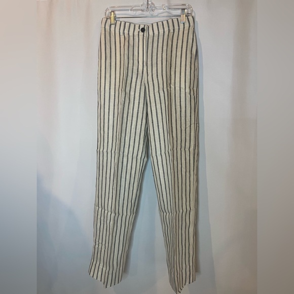 J.Crew Harbor pant in striped linen in beige - Picture 5 of 7